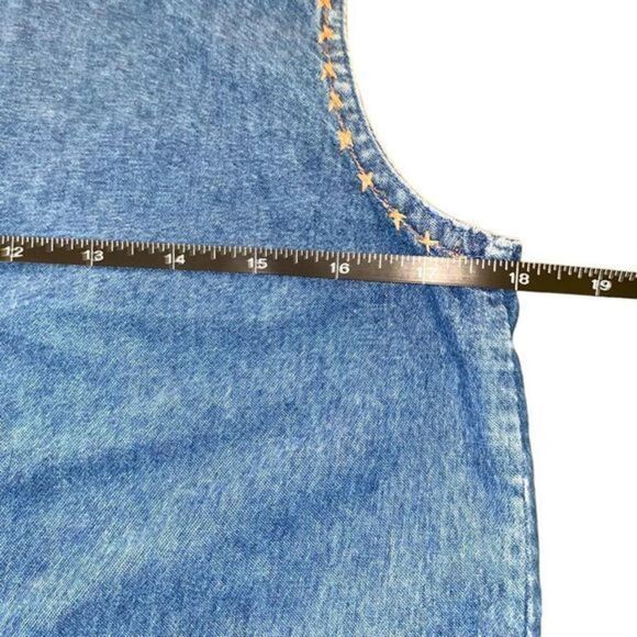 Life Style Vintage Denim Vest with Embroidered Monkeys and Palm‎ Trees - Picture 8 of 11